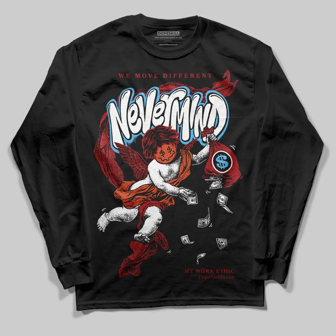 Brick By Brick 4s DopeSkill Long Sleeve T-Shirt Nevermind Graphic sold by DopeSkill