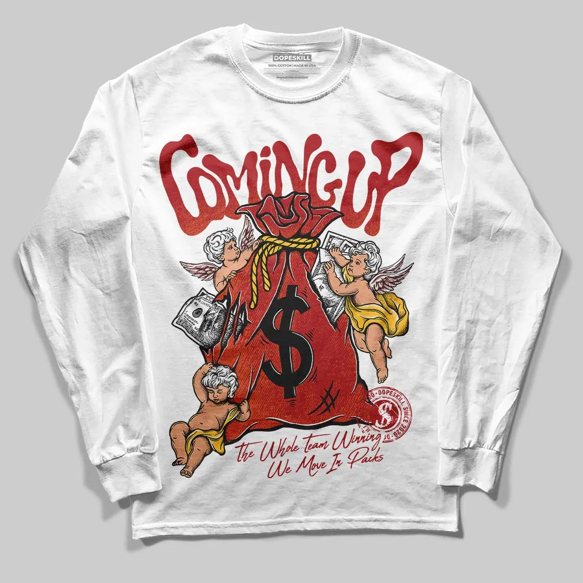 Brick By Brick 4s DopeSkill Long Sleeve T-Shirt Money Bag Coming Up Graphic sold by DopeSkill product image thumbnail 2