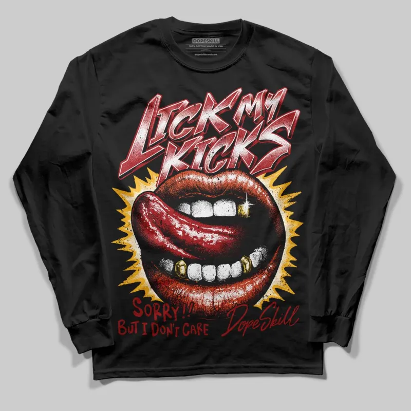 Brick By Brick 4s DopeSkill Long Sleeve T-Shirt Lick My Kicks Graphic sold by DopeSkill