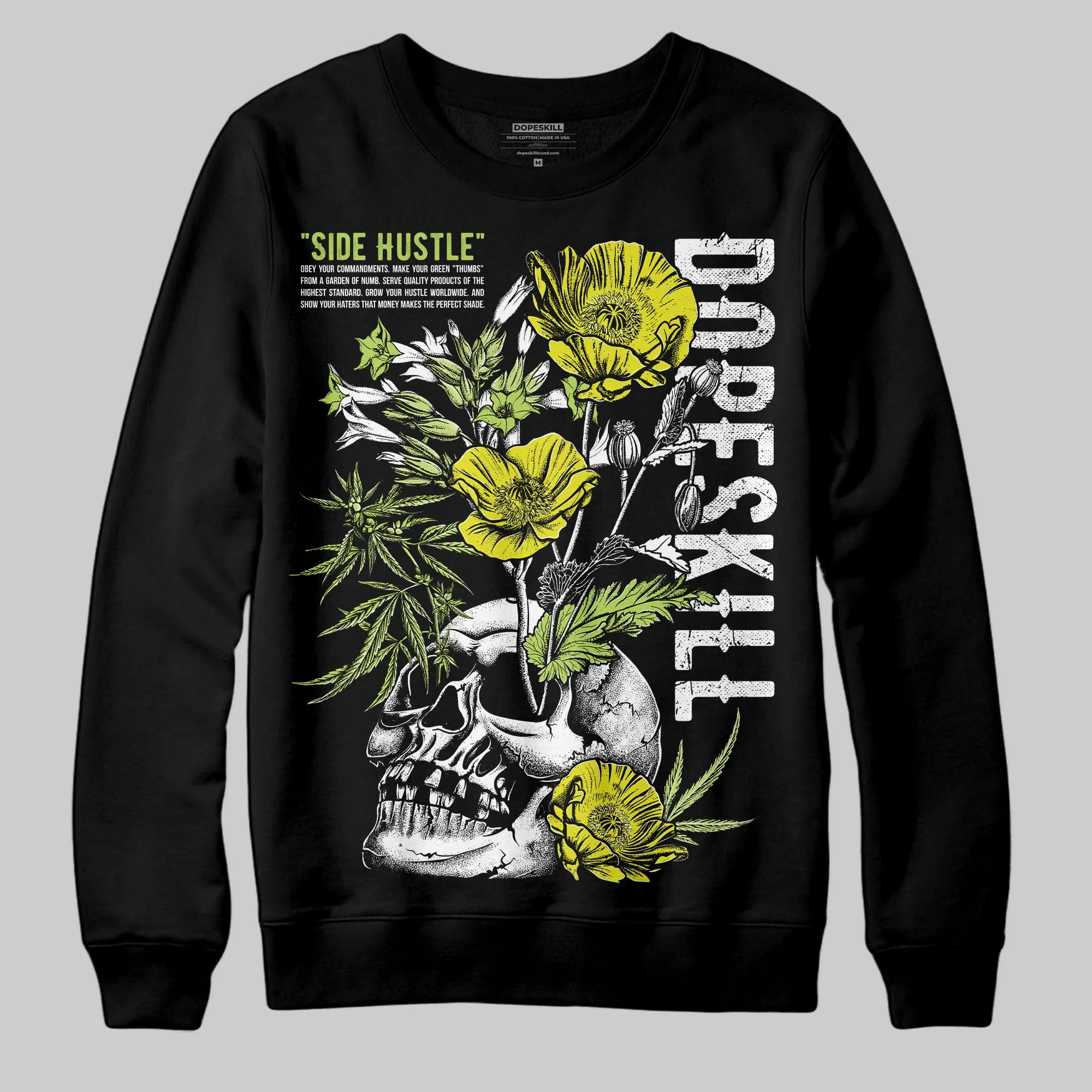Bright Cactus 13s DopeSkill Sweatshirt Side Hustle Graphic sold by DopeSkill