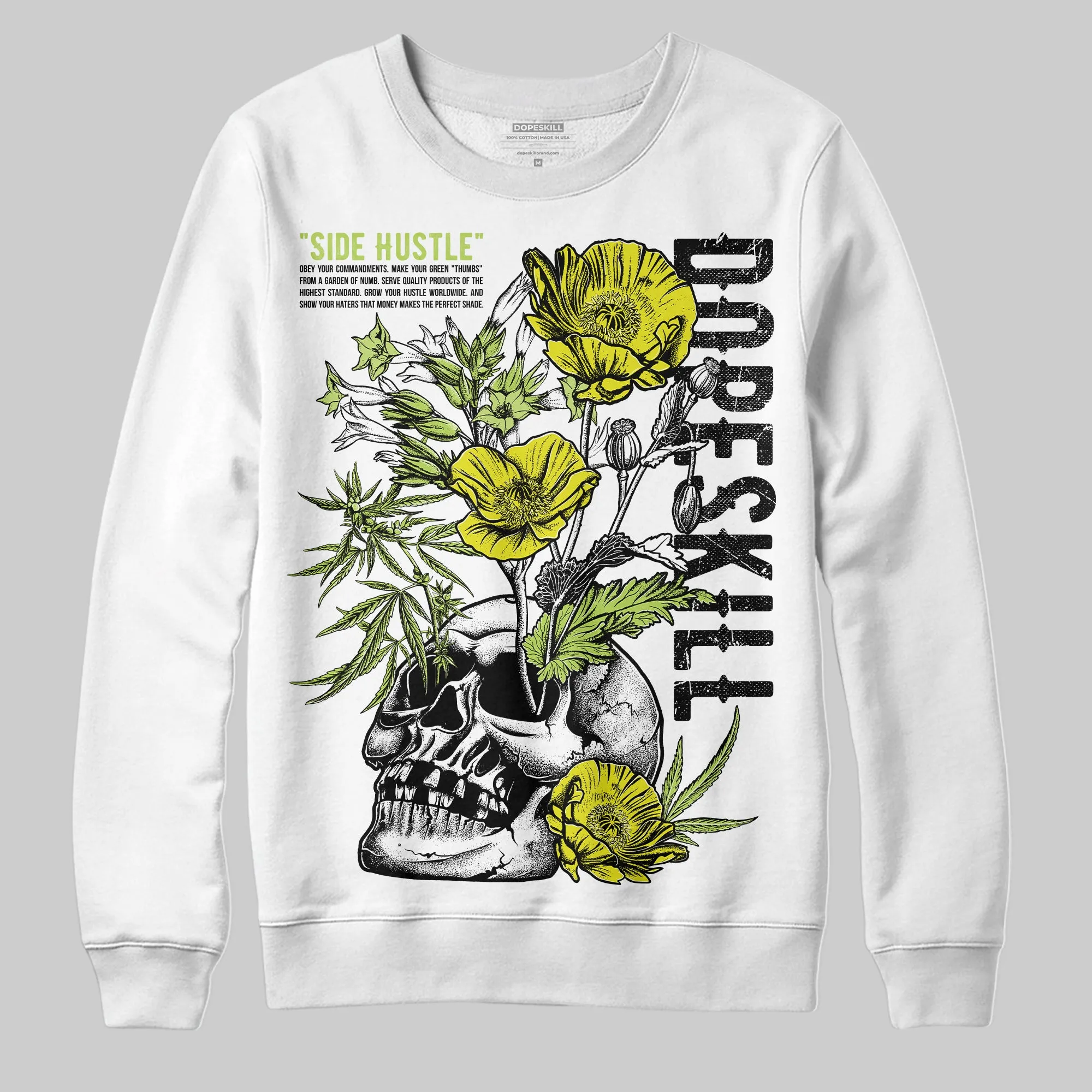 Bright Cactus 13s DopeSkill Sweatshirt Side Hustle Graphic sold by DopeSkill product image thumbnail 2