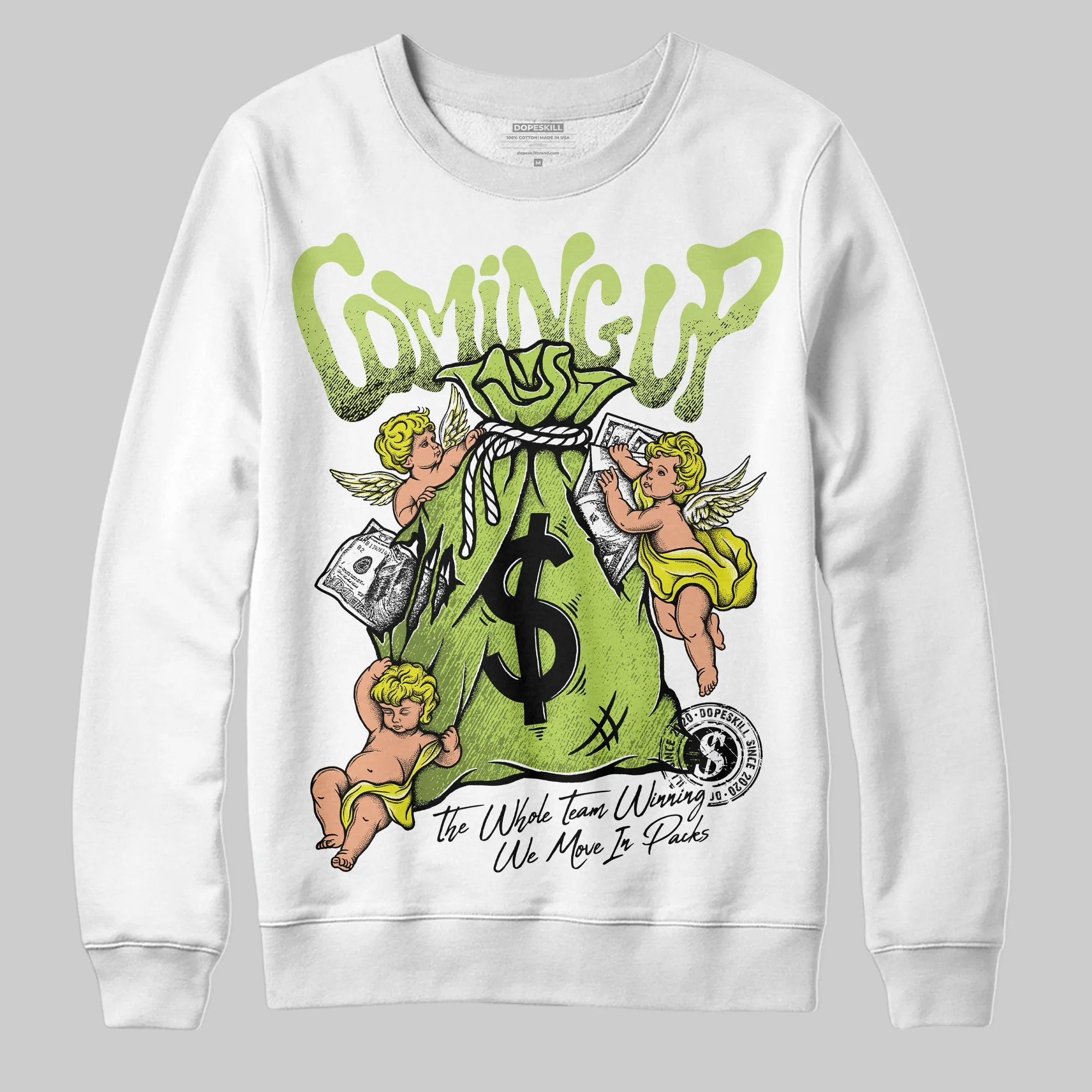 Bright Cactus 13s DopeSkill Sweatshirt Money Bag Coming Up Graphic sold by DopeSkill product image thumbnail 2