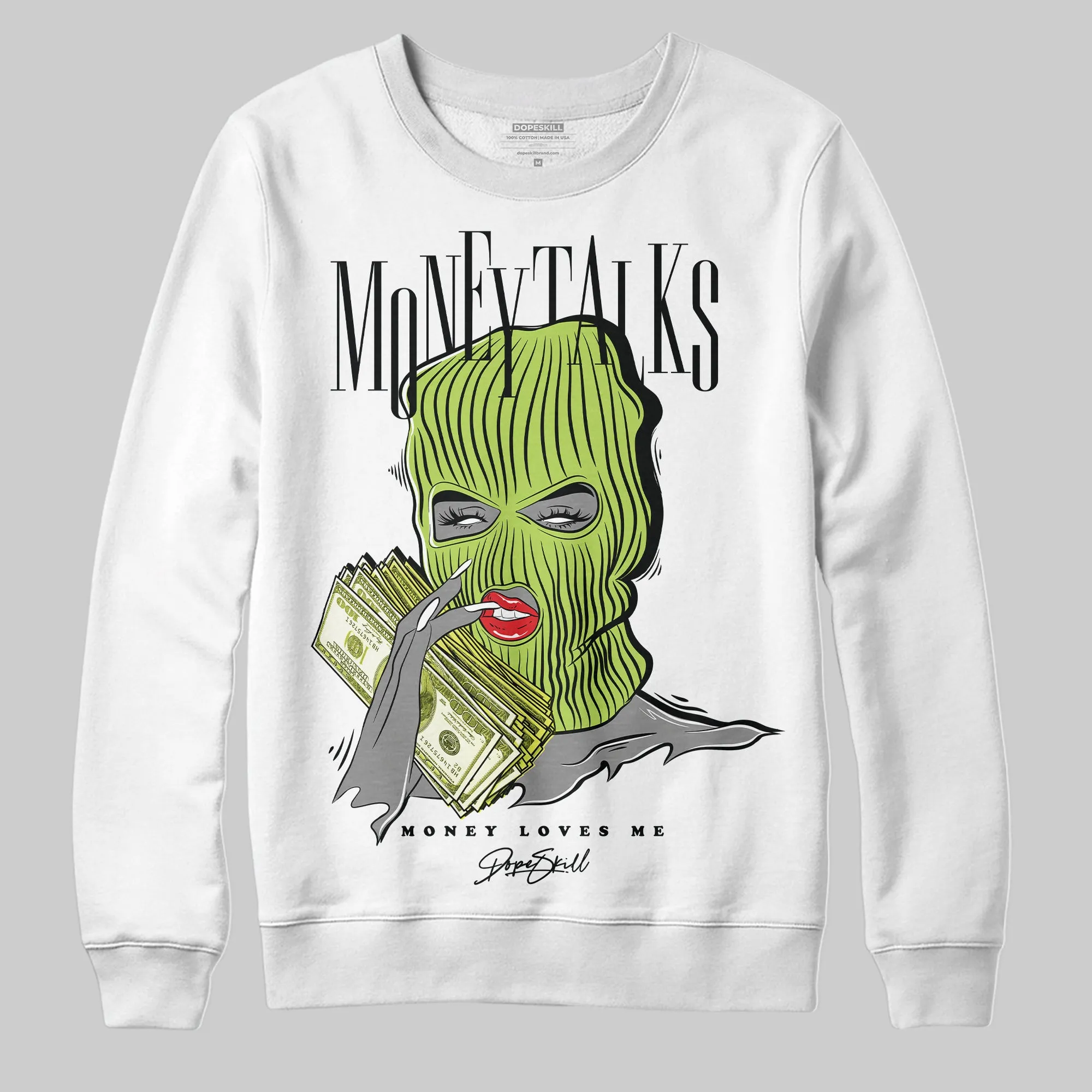 Bright Cactus 13s DopeSkill Sweatshirt Money Talks Graphic sold by DopeSkill product image thumbnail 2
