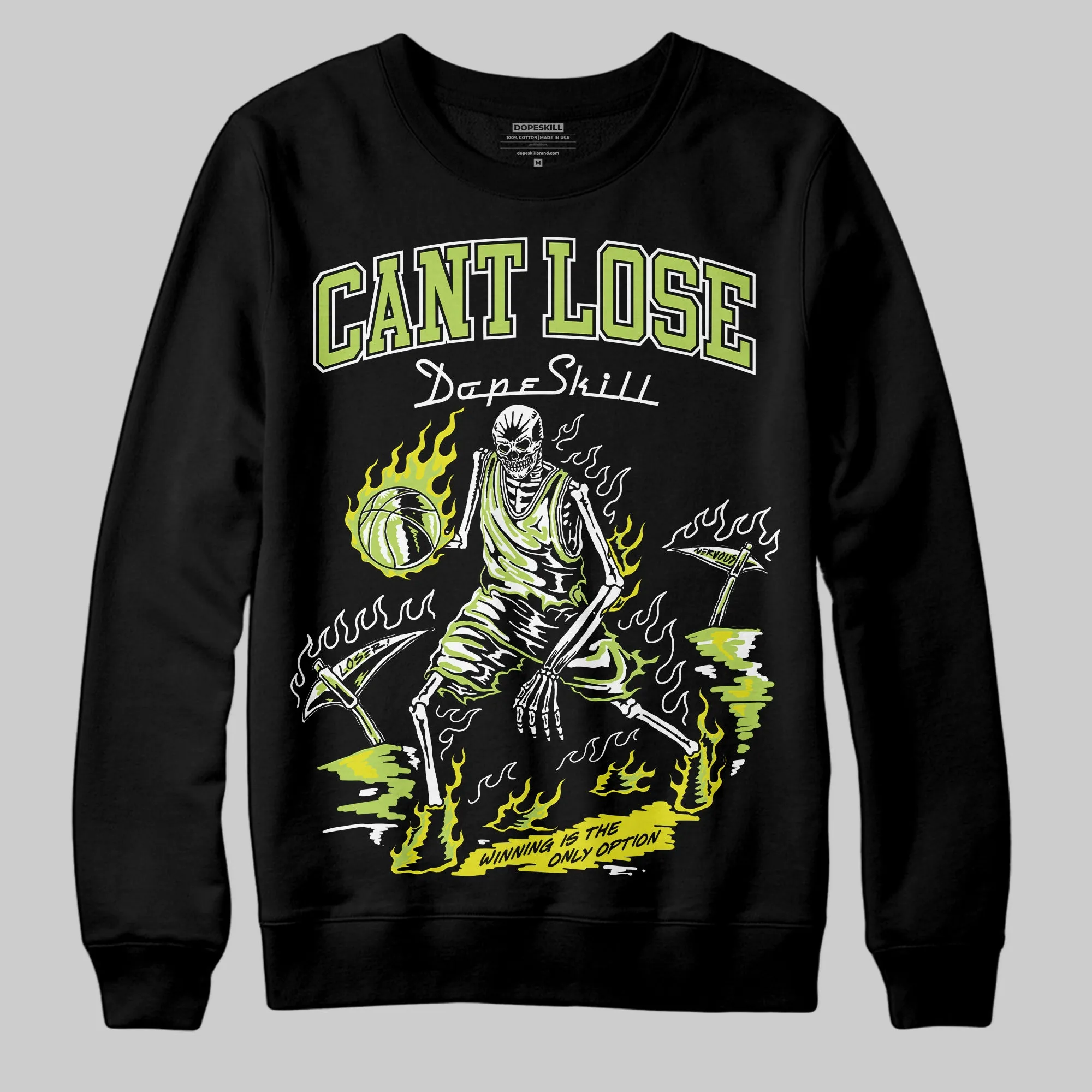 Bright Cactus 13s DopeSkill Sweatshirt Cant Lose Graphic sold by DopeSkill