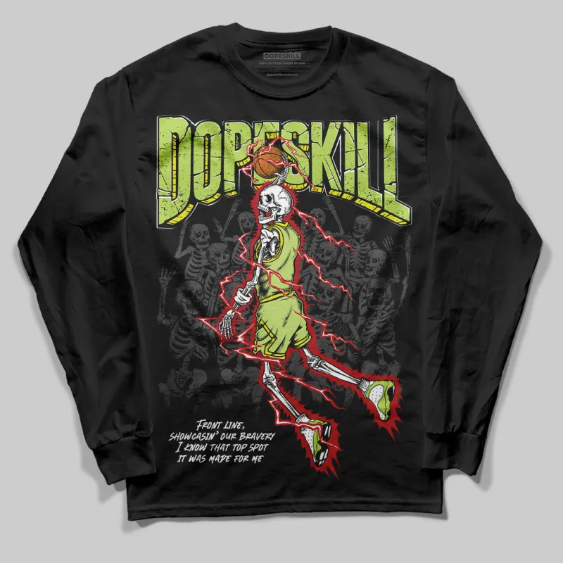 Bright Cactus 13s DopeSkill Long Sleeve T-Shirt Thunder Dunk Graphic sold by DopeSkill