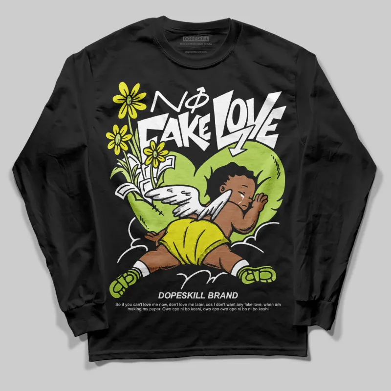 Bright Cactus 13s DopeSkill Long Sleeve T-Shirt No Fake Love Graphic sold by DopeSkill