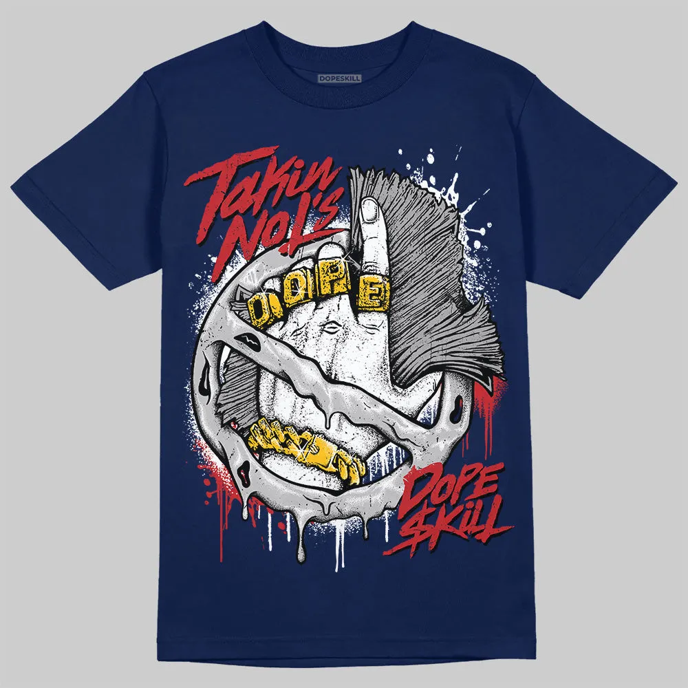 Summit White Navy 4s DopeSkill T-Shirt Takin No L's Graphic sold by DopeSkill product image thumbnail 3