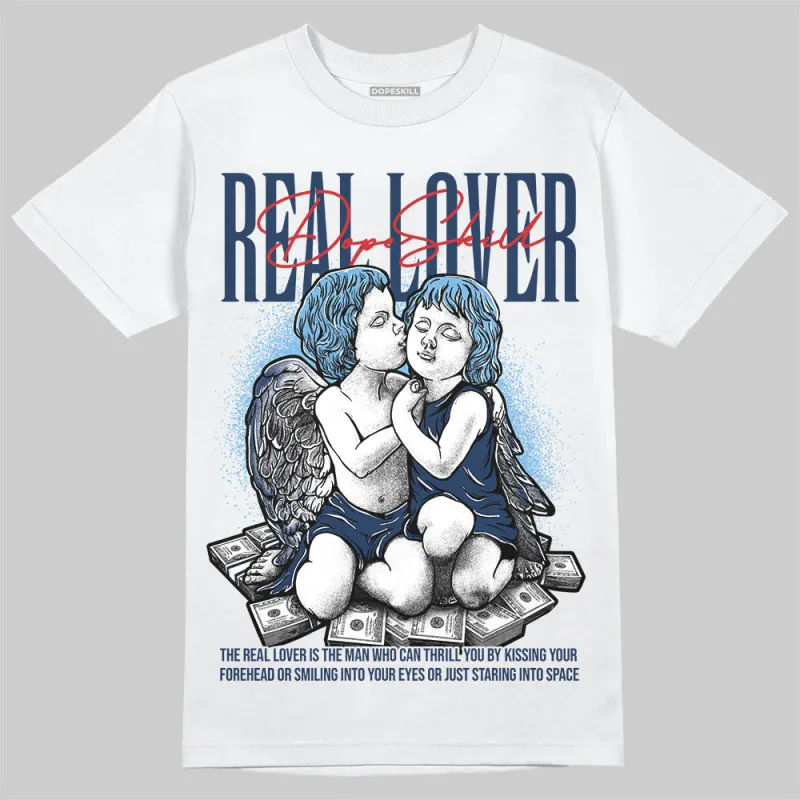 Summit White Navy 4s DopeSkill T-Shirt Real Lover Graphic sold by DopeSkill