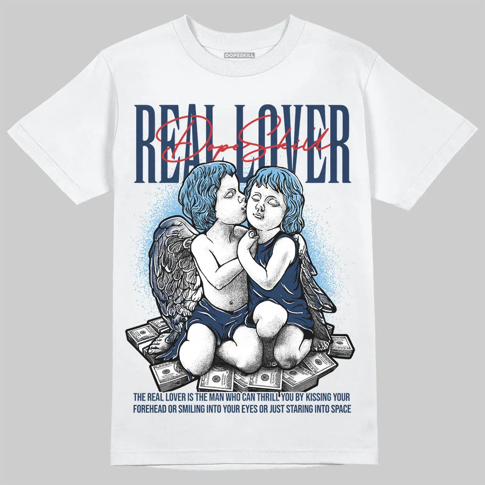 Summit White Navy 4s DopeSkill T-Shirt Real Lover Graphic sold by DopeSkill