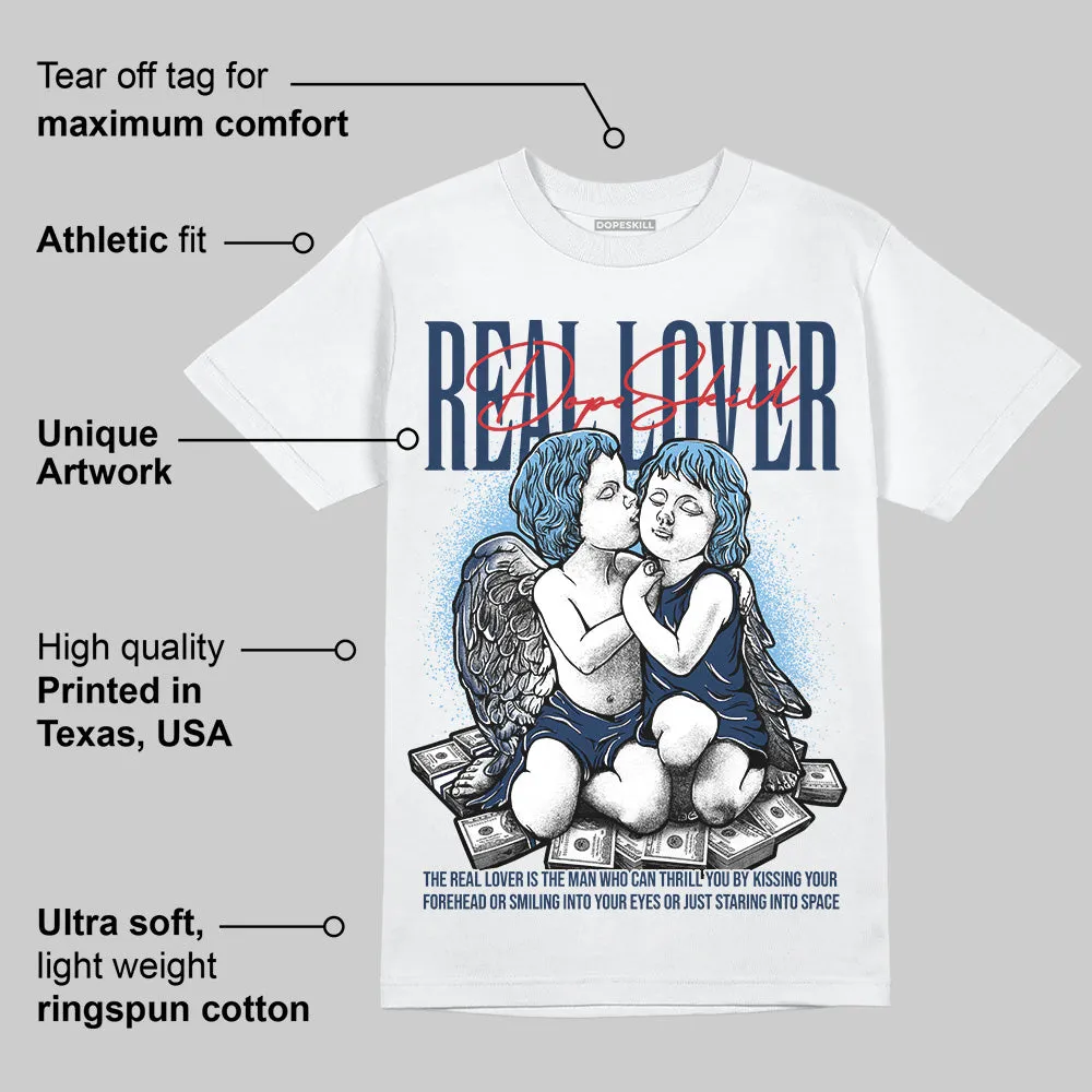 Summit White Navy 4s DopeSkill T-Shirt Real Lover Graphic sold by DopeSkill product image thumbnail 4