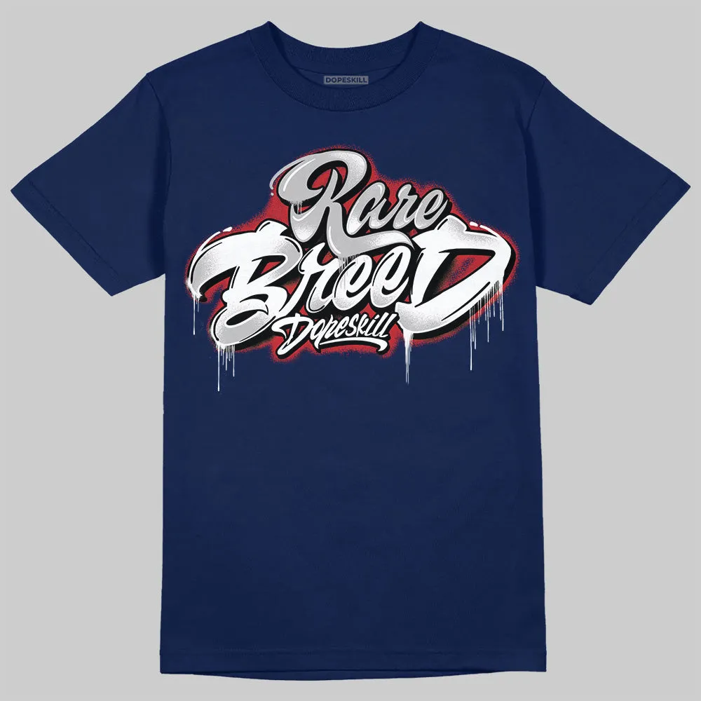 Summit White Navy 4s DopeSkill T-Shirt Rare Breed Type Graphic sold by DopeSkill product image thumbnail 3