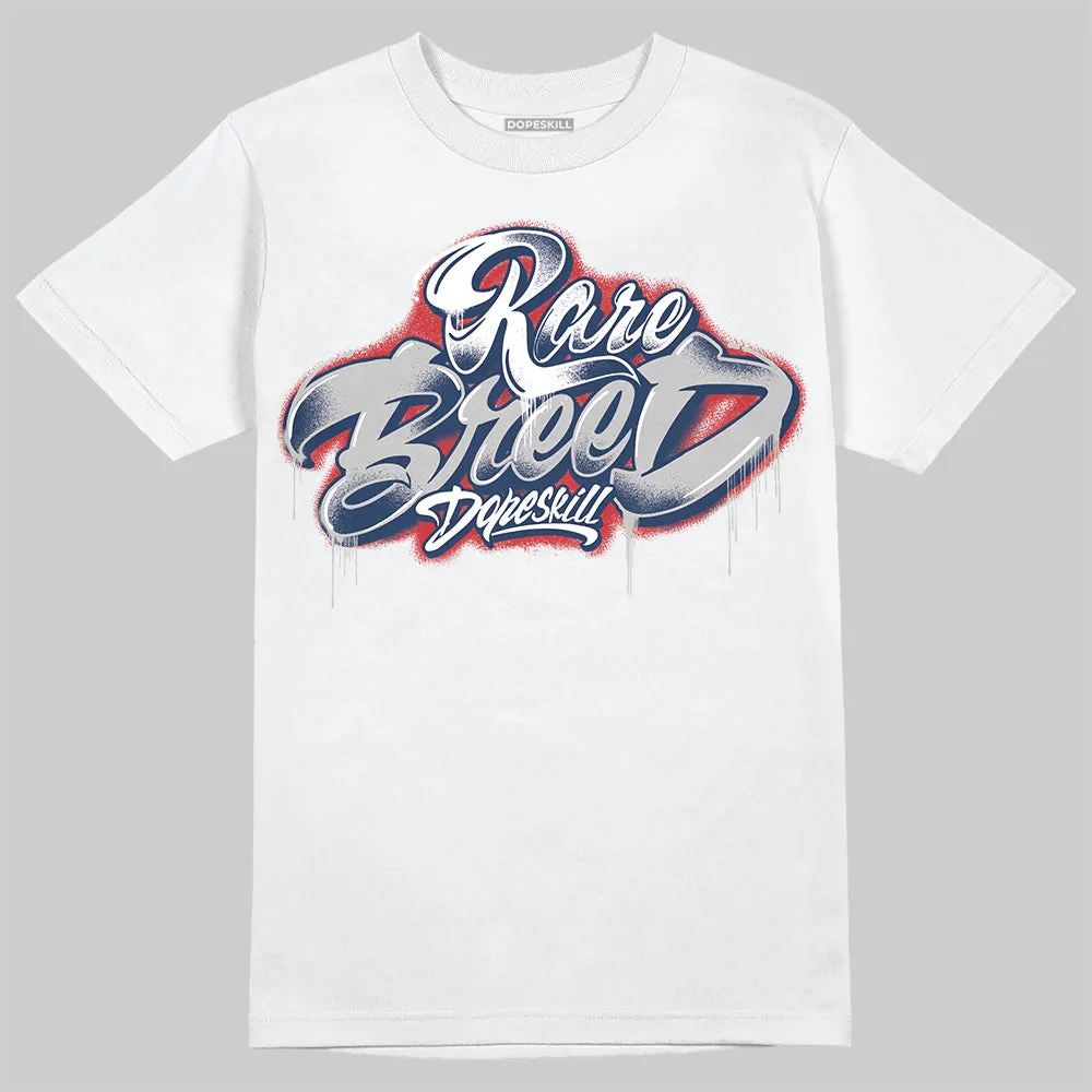 Summit White Navy 4s DopeSkill T-Shirt Rare Breed Type Graphic sold by DopeSkill