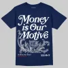 Summit White Navy 4s DopeSkill T-Shirt Money Is Our Motive Typo Graphic sold by DopeSkill
