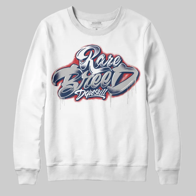 Summit White Navy 4s DopeSkill Sweatshirt Rare Breed Type Graphic sold by DopeSkill