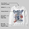 Summit White Navy 4s DopeSkill Sweatshirt Money Bag Coming Up Graphic sold by DopeSkill