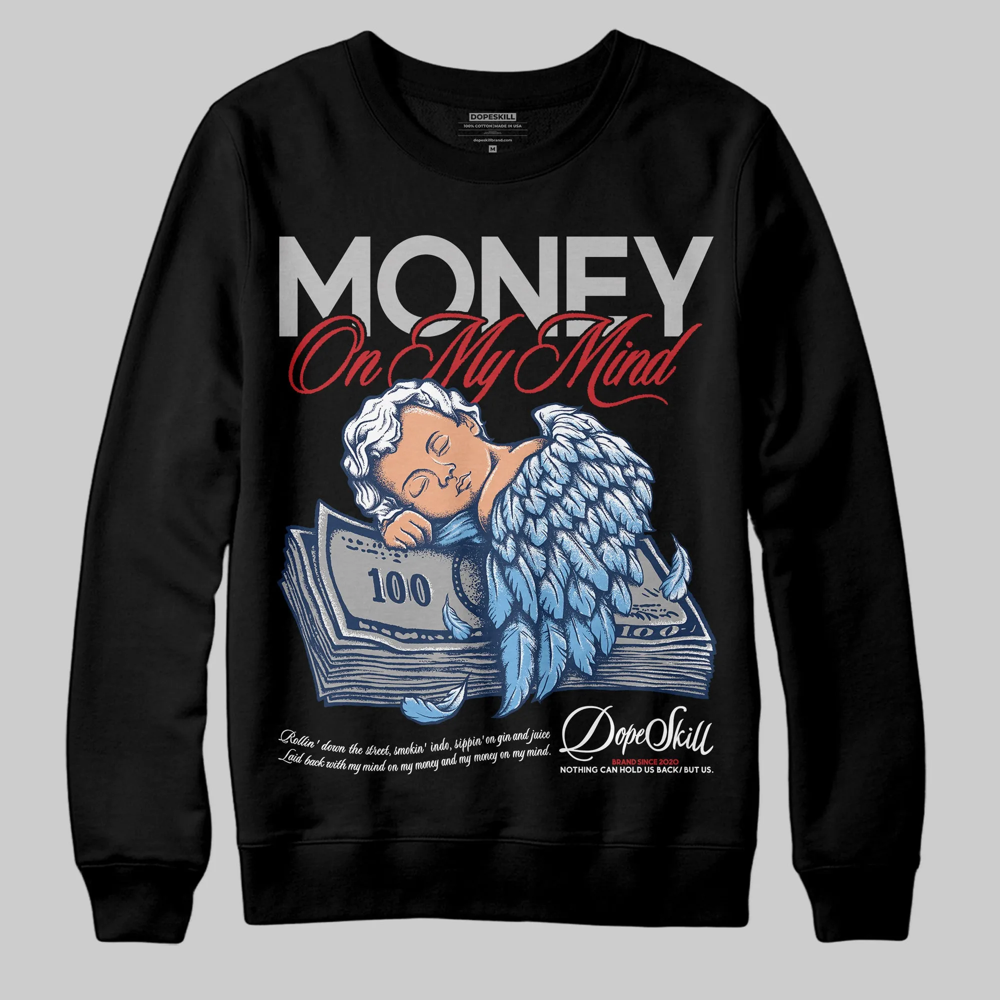 Summit White Navy 4s DopeSkill Sweatshirt MOMM Graphic sold by DopeSkill product image thumbnail 2