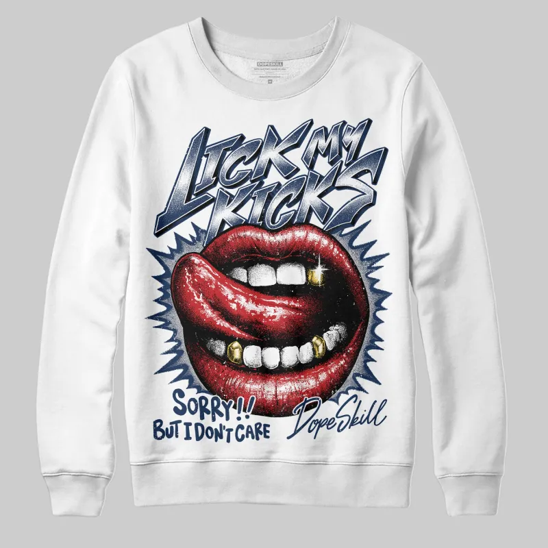 Summit White Navy 4s DopeSkill Sweatshirt Lick My Kicks Graphic sold by DopeSkill