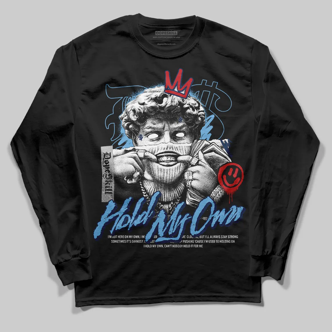 Summit White Navy 4s DopeSkill Long Sleeve T-Shirt In My Way Graphic sold by DopeSkill product image thumbnail 2