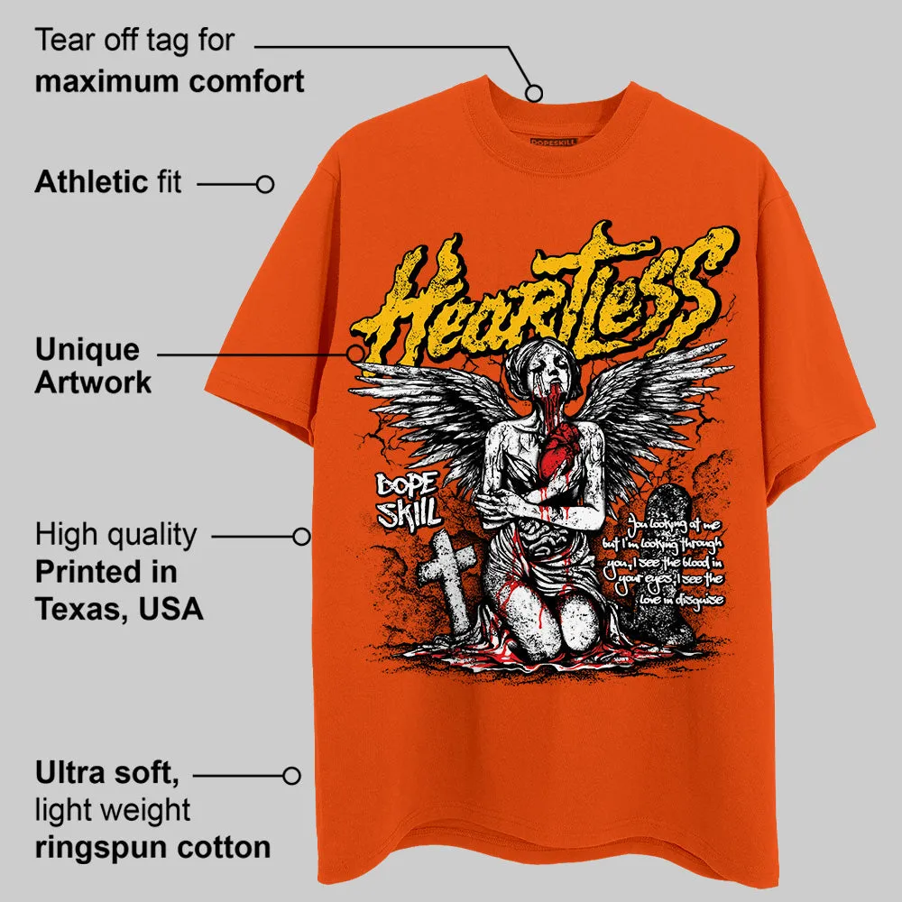 Orange Black White DopeSkill Orange T-shirt Heartless Graphic sold by DopeSkill product image thumbnail 2