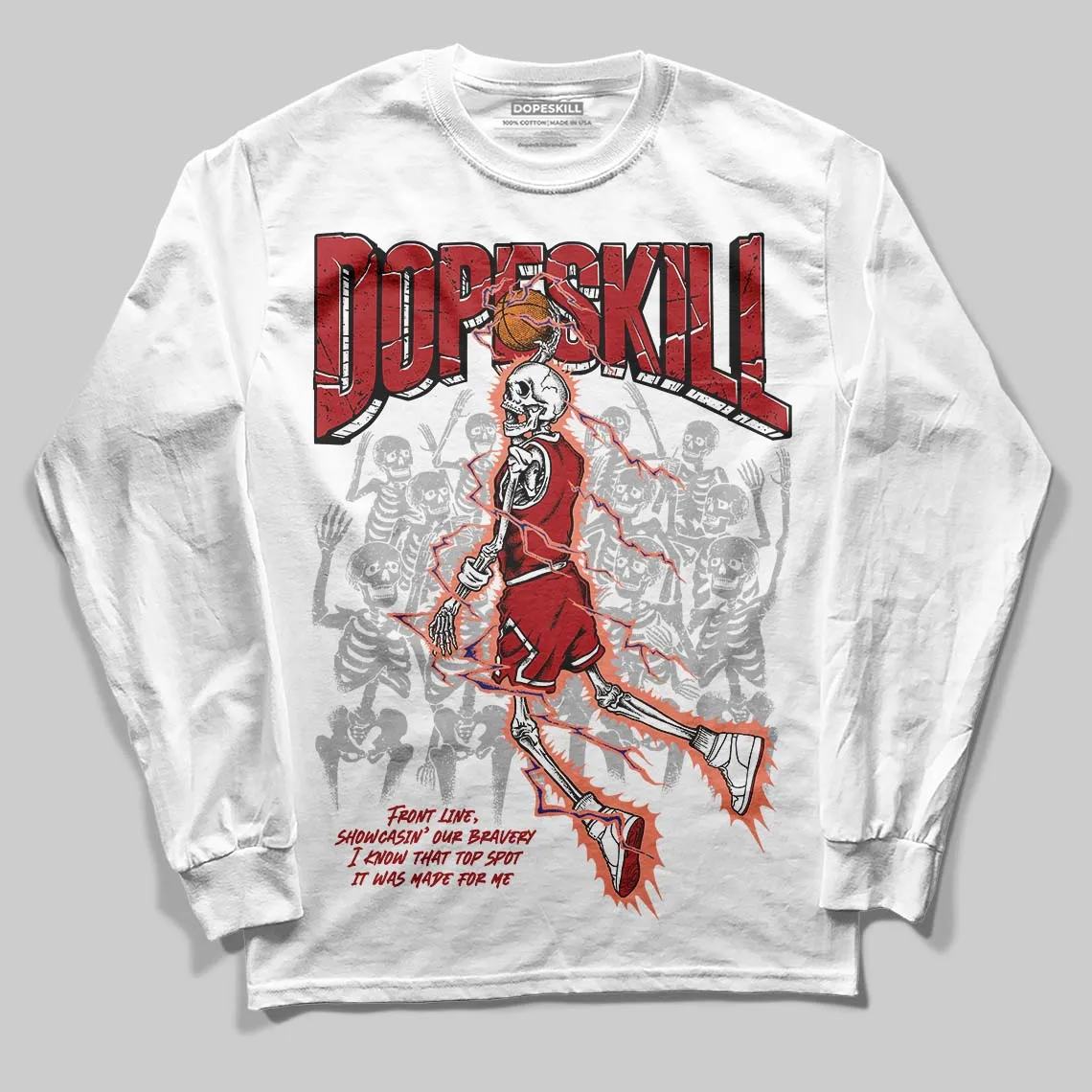 Rare Air Cinnabar 1s DopeSkill Long Sleeve T-Shirt Thunder Dunk Graphic sold by DopeSkill product image thumbnail 2