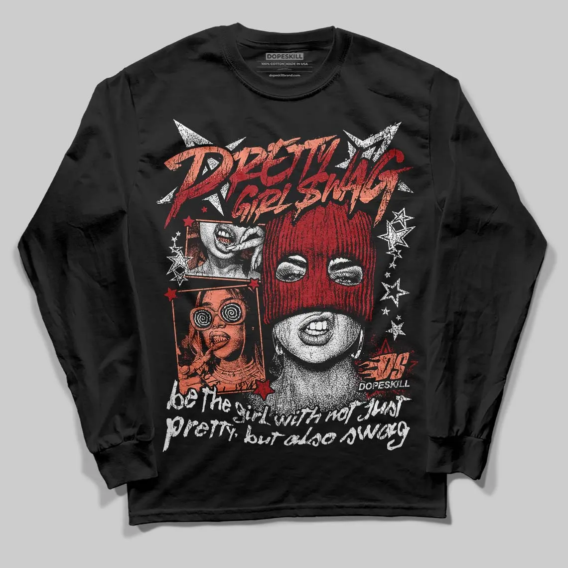 Rare Air Cinnabar 1s DopeSkill Long Sleeve T-Shirt Pretty Girl Swag Graphic sold by DopeSkill