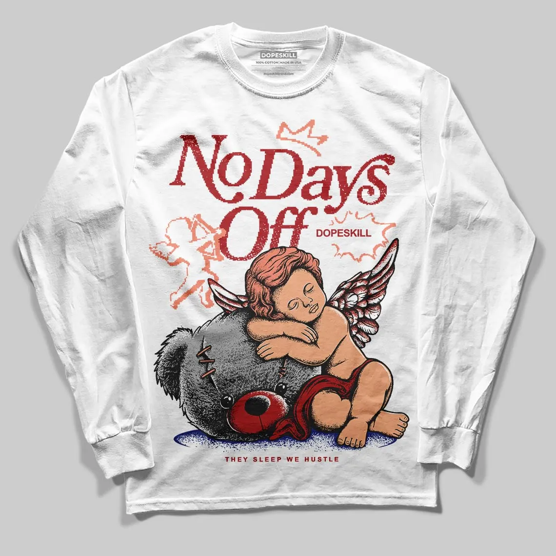 Rare Air Cinnabar 1s DopeSkill Long Sleeve T-Shirt New No Days Off Graphic sold by DopeSkill product image thumbnail 2