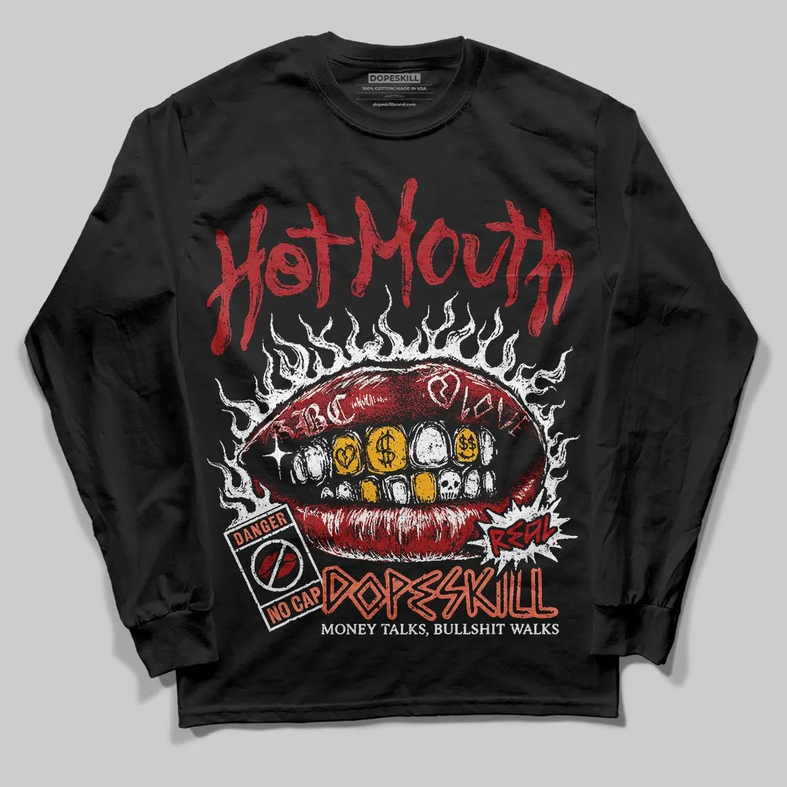 Rare Air Cinnabar 1s DopeSkill Long Sleeve T-Shirt Hot Mouth Graphic sold by DopeSkill