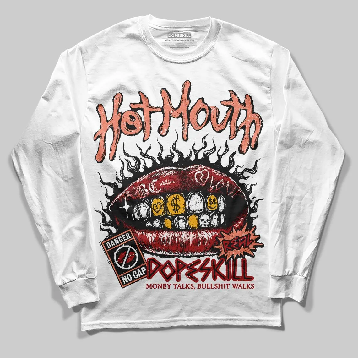 Rare Air Cinnabar 1s DopeSkill Long Sleeve T-Shirt Hot Mouth Graphic sold by DopeSkill product image thumbnail 2
