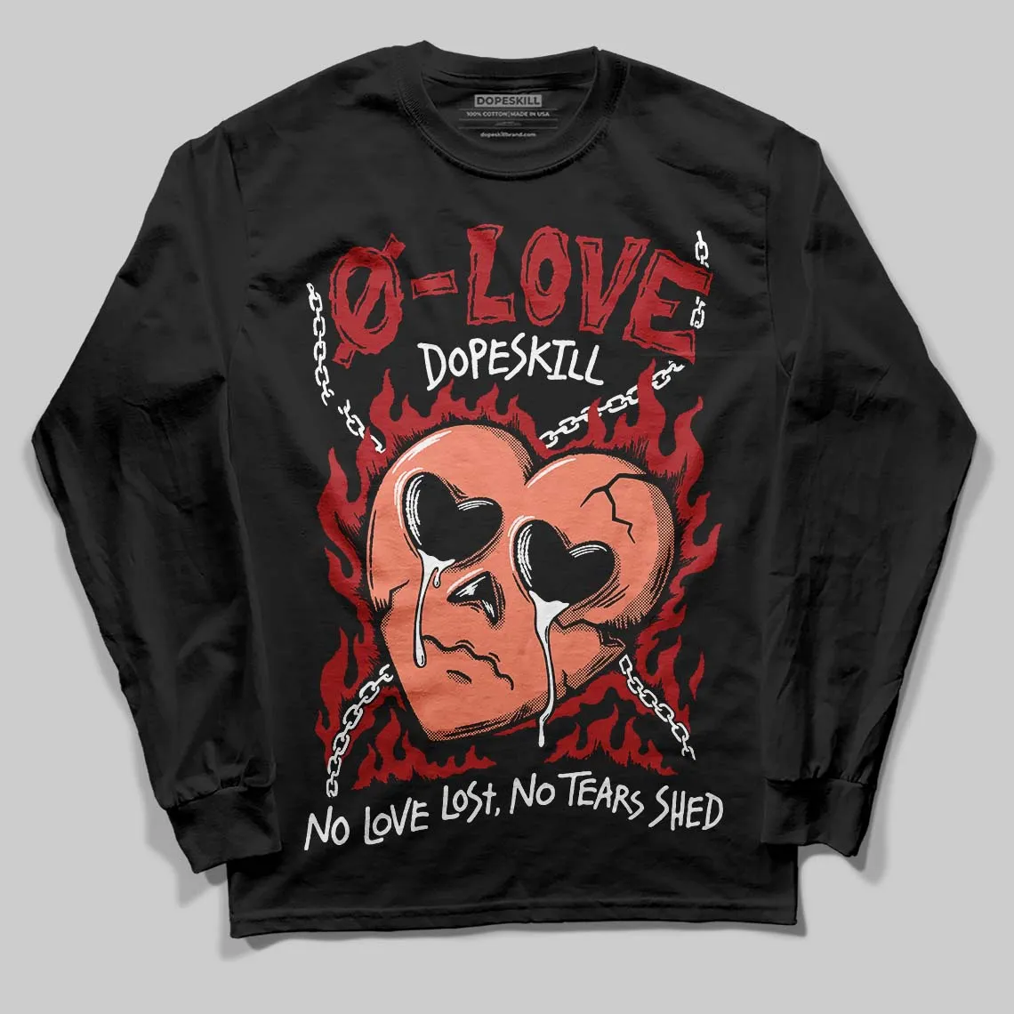 Rare Air Cinnabar 1s DopeSkill Long Sleeve T-Shirt Crying Heart Graphic sold by DopeSkill