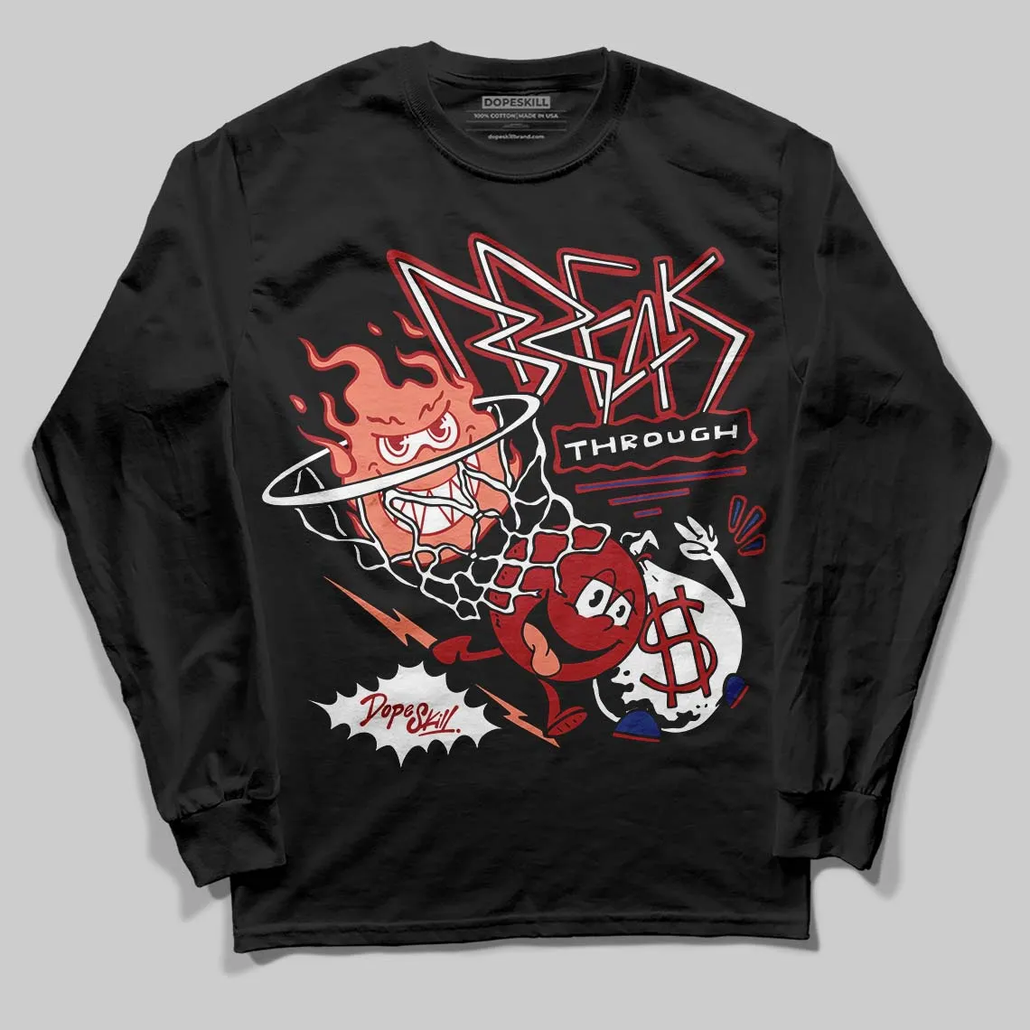 Rare Air Cinnabar 1s DopeSkill Long Sleeve T-Shirt Break Through Graphic sold by DopeSkill