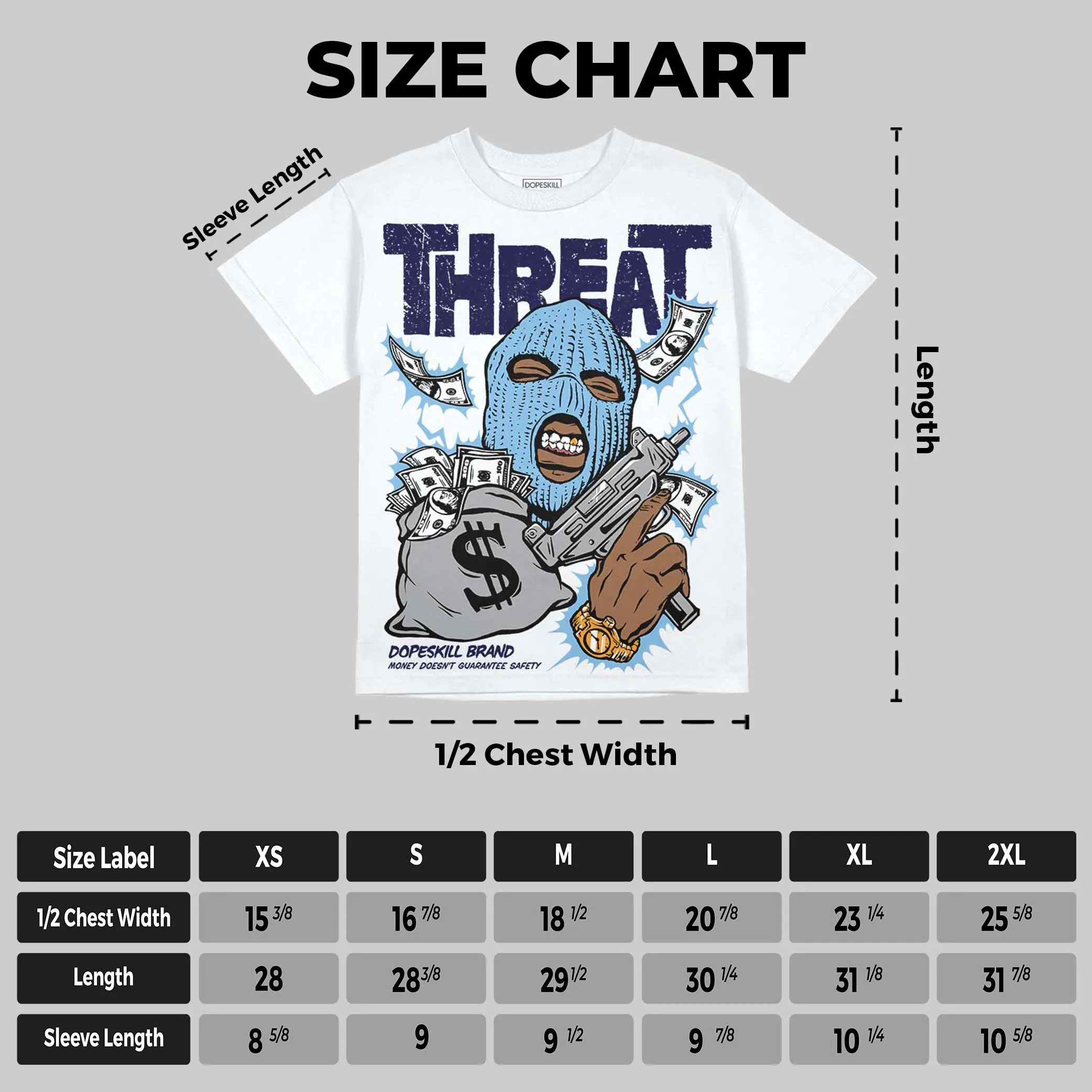 University Blue Collection DopeSkill Oversize Print T-Shirt Under Threat Graphic sold by DopeSkill product image thumbnail 2