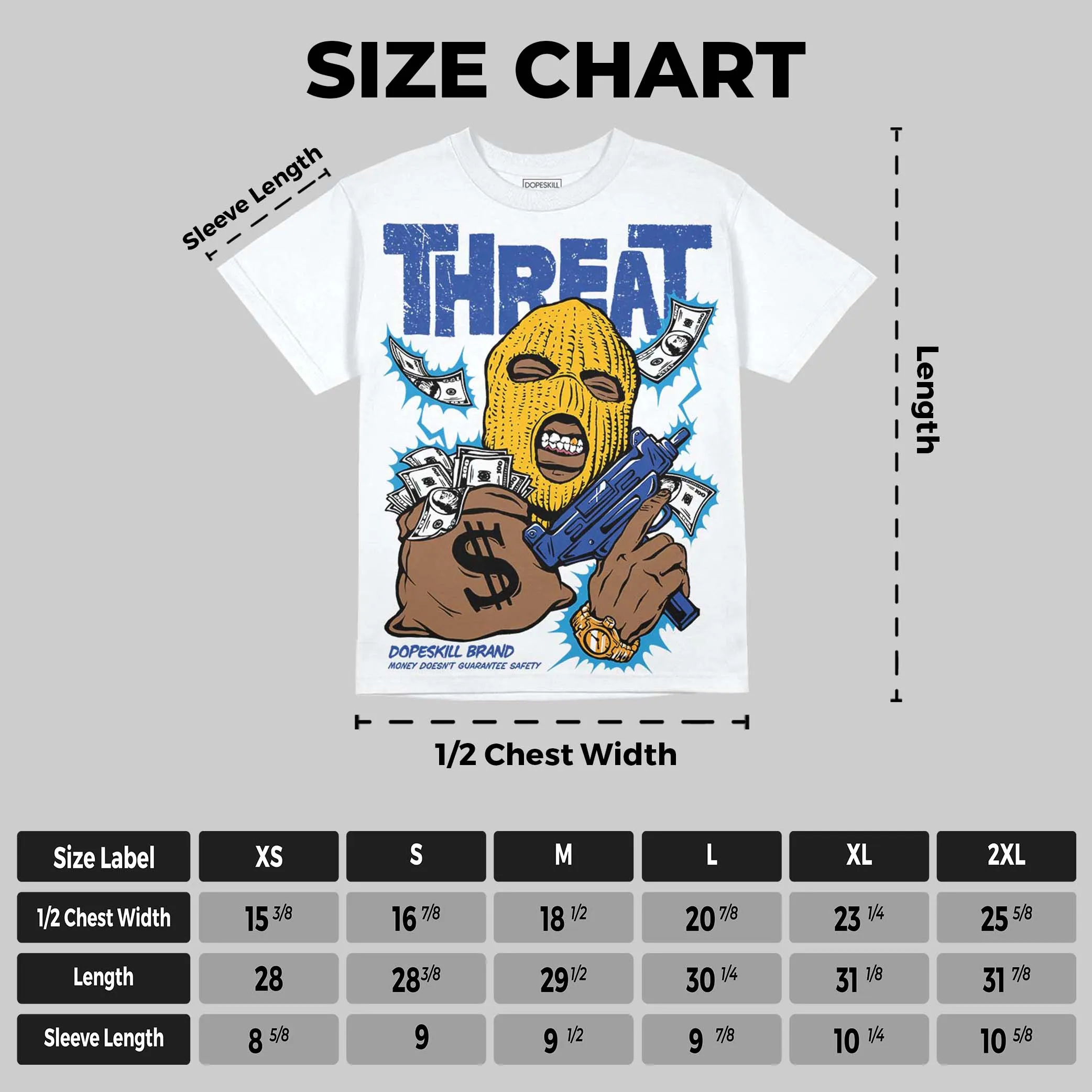 Royal Blue Collection DopeSkill Oversize Print T-Shirt Under Threat Graphic sold by DopeSkill product image thumbnail 2