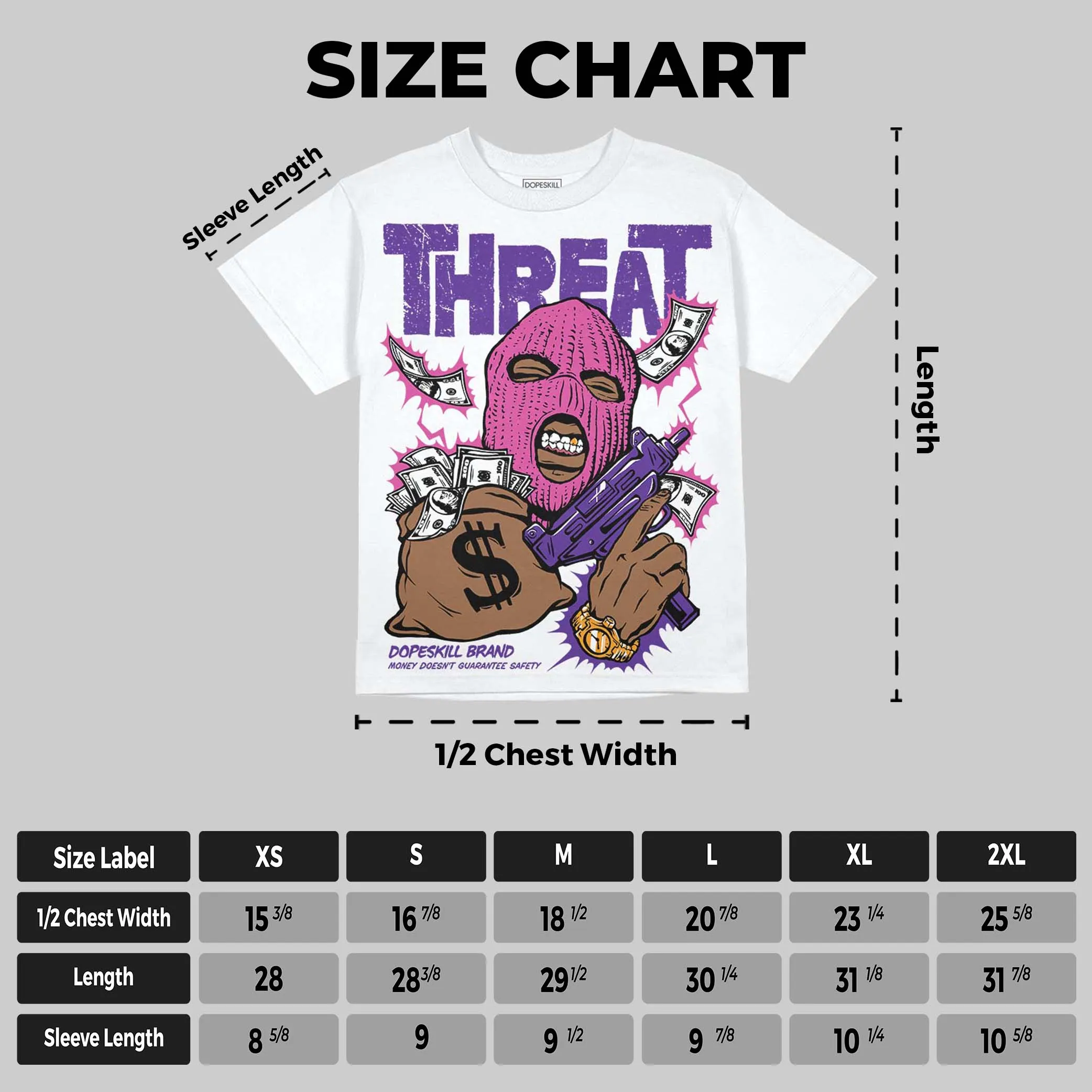 PURPLE Collection DopeSkill Oversize Print T-Shirt Under Threat Graphic sold by DopeSkill product image thumbnail 2