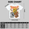 Orange Black White DopeSkill Oversize Print T-Shirt Under Threat Graphic sold by DopeSkill