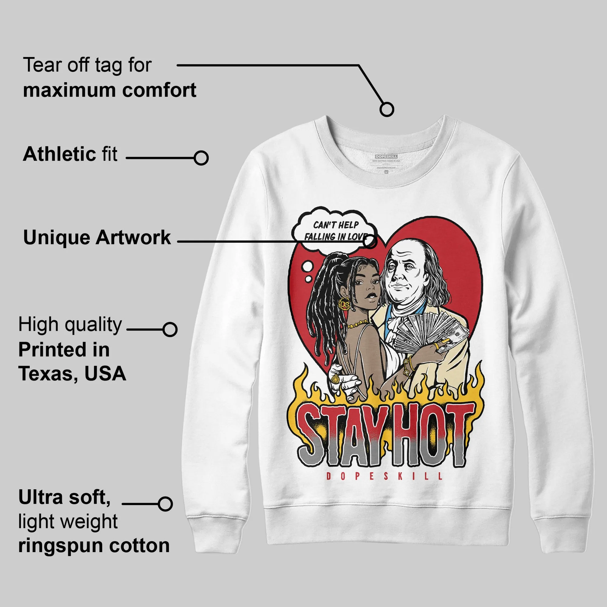 Union LA x Air Retro OG 1s DopeSkill Sweatshirt Stay Hot Graphic sold by DopeSkill product image thumbnail 3