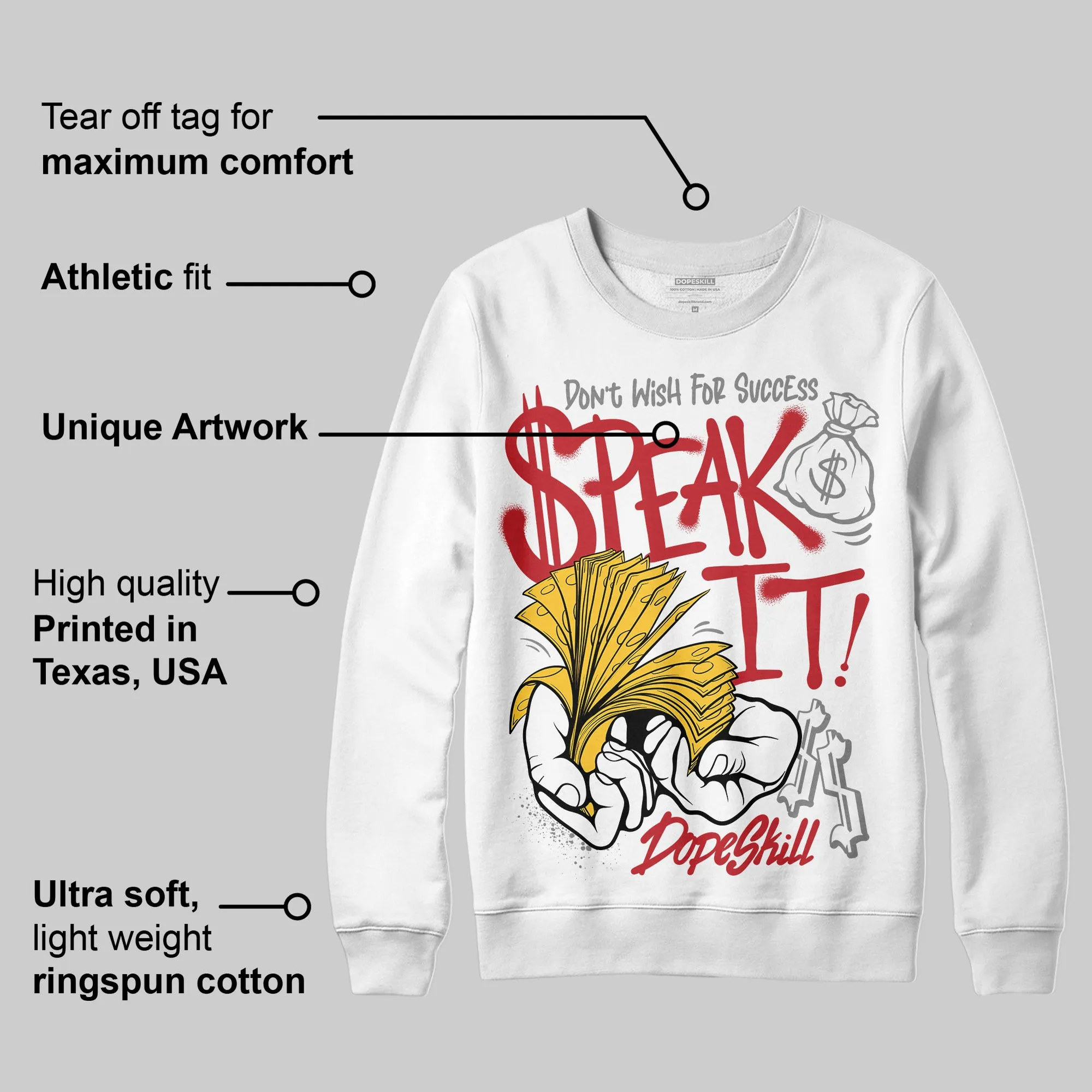 Union LA x Air Retro OG 1s DopeSkill Sweatshirt Speak It Graphic sold by DopeSkill product image thumbnail 3
