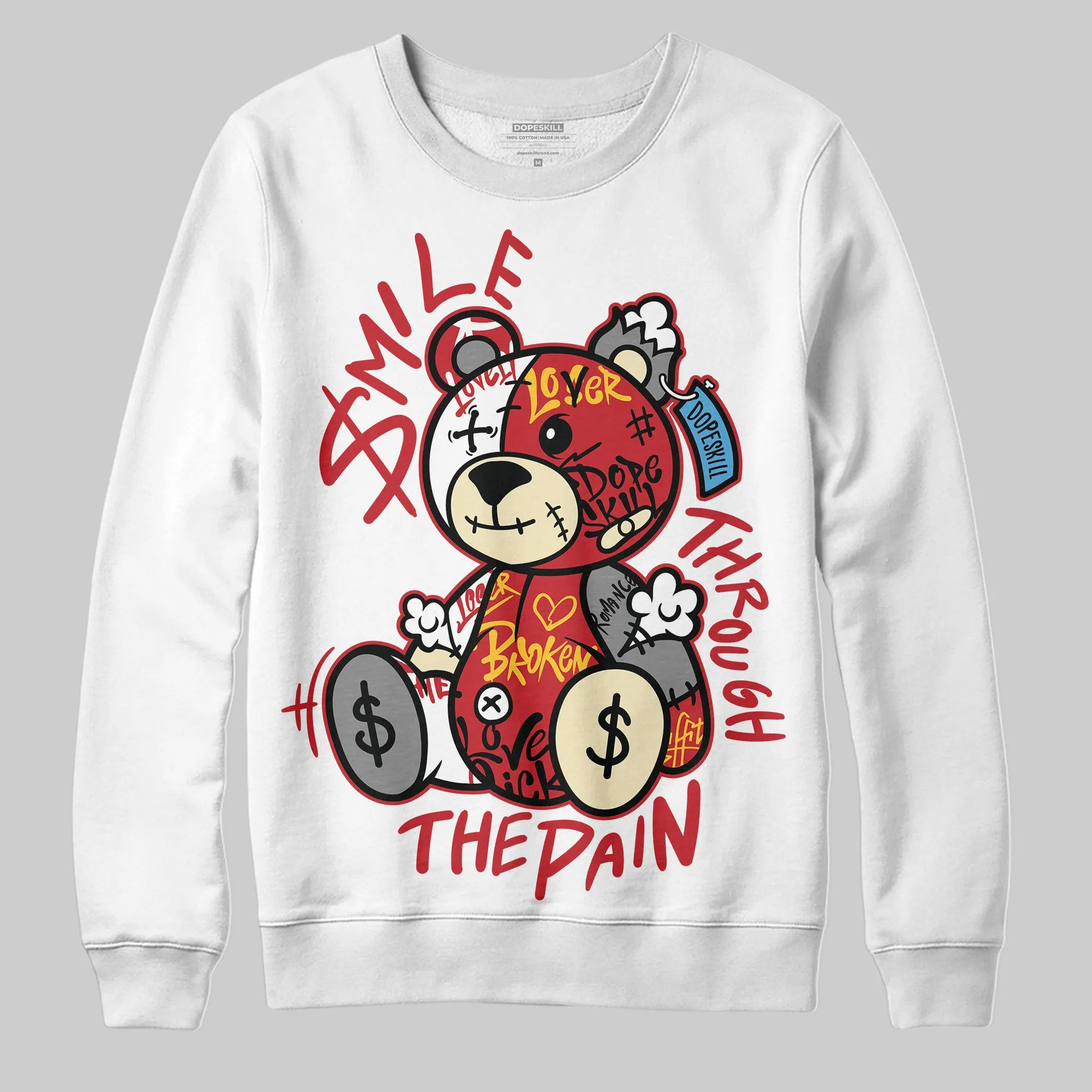 Union LA x Air Retro OG 1s DopeSkill Sweatshirt Smile Through The Pain Graphic sold by DopeSkill
