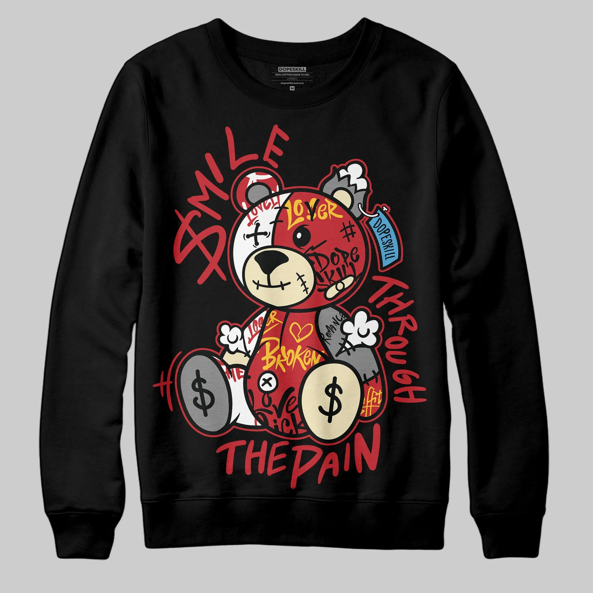 Union LA x Air Retro OG 1s DopeSkill Sweatshirt Smile Through The Pain Graphic sold by DopeSkill product image thumbnail 2