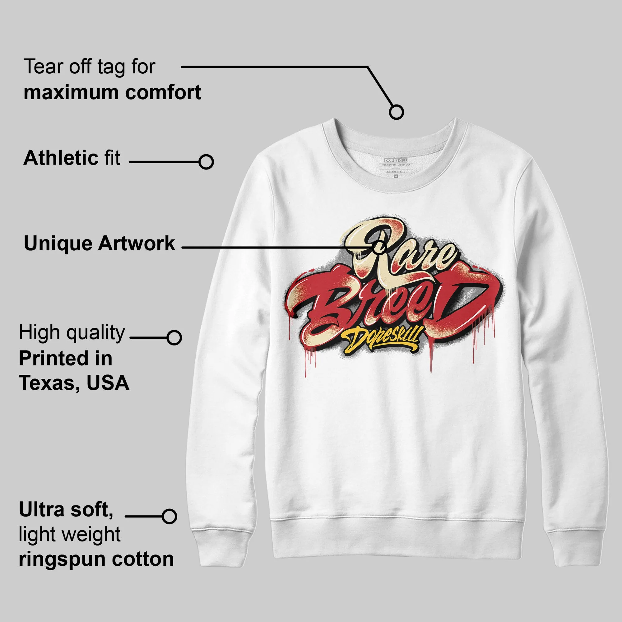 Union LA x Air Retro OG 1s DopeSkill Sweatshirt Rare Breed Type Graphic sold by DopeSkill product image thumbnail 3