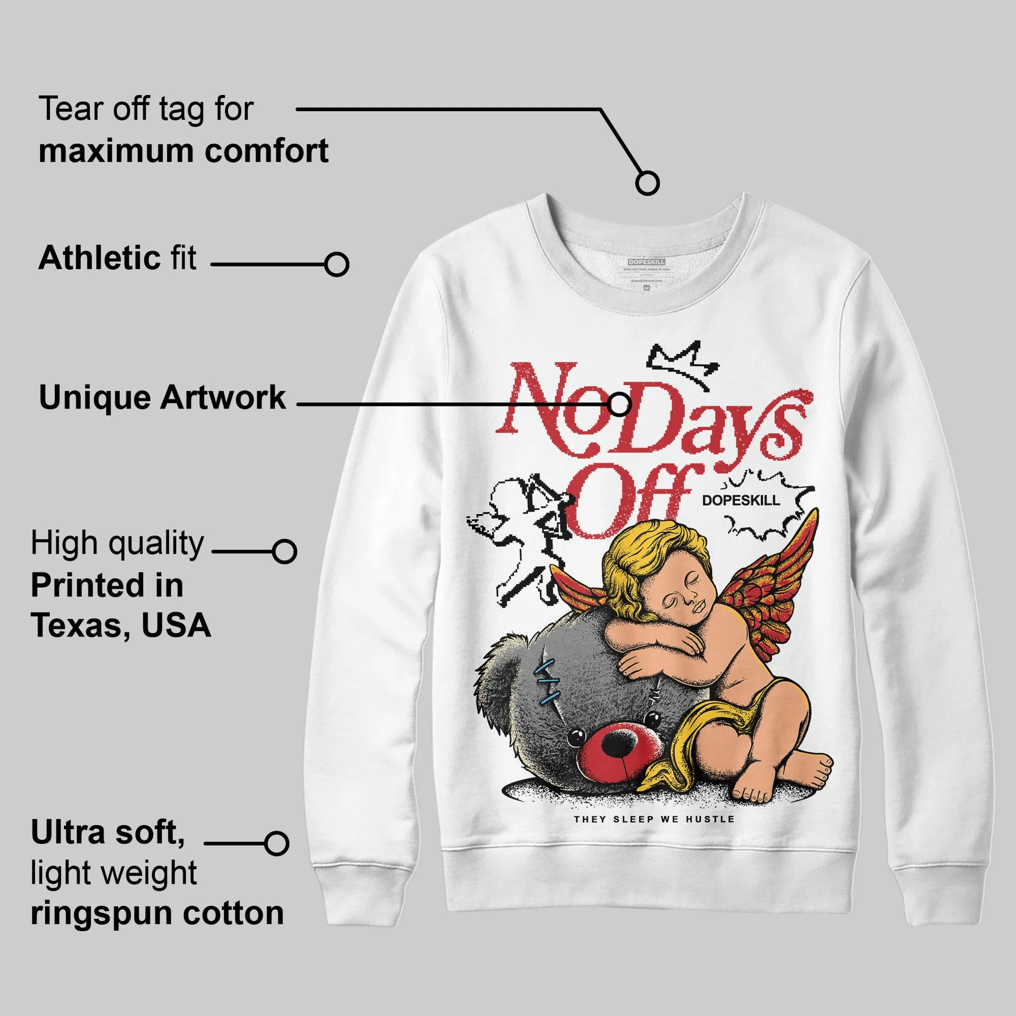 Union LA x Air Retro OG 1s DopeSkill Sweatshirt New No Days Off Graphic sold by DopeSkill product image thumbnail 3