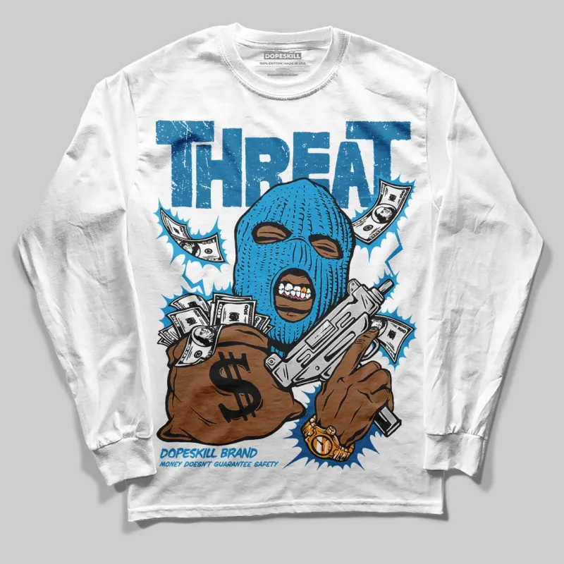 Military Blue 4s DopeSkill Long Sleeve T-Shirt Under Threat Graphic sold by DopeSkill