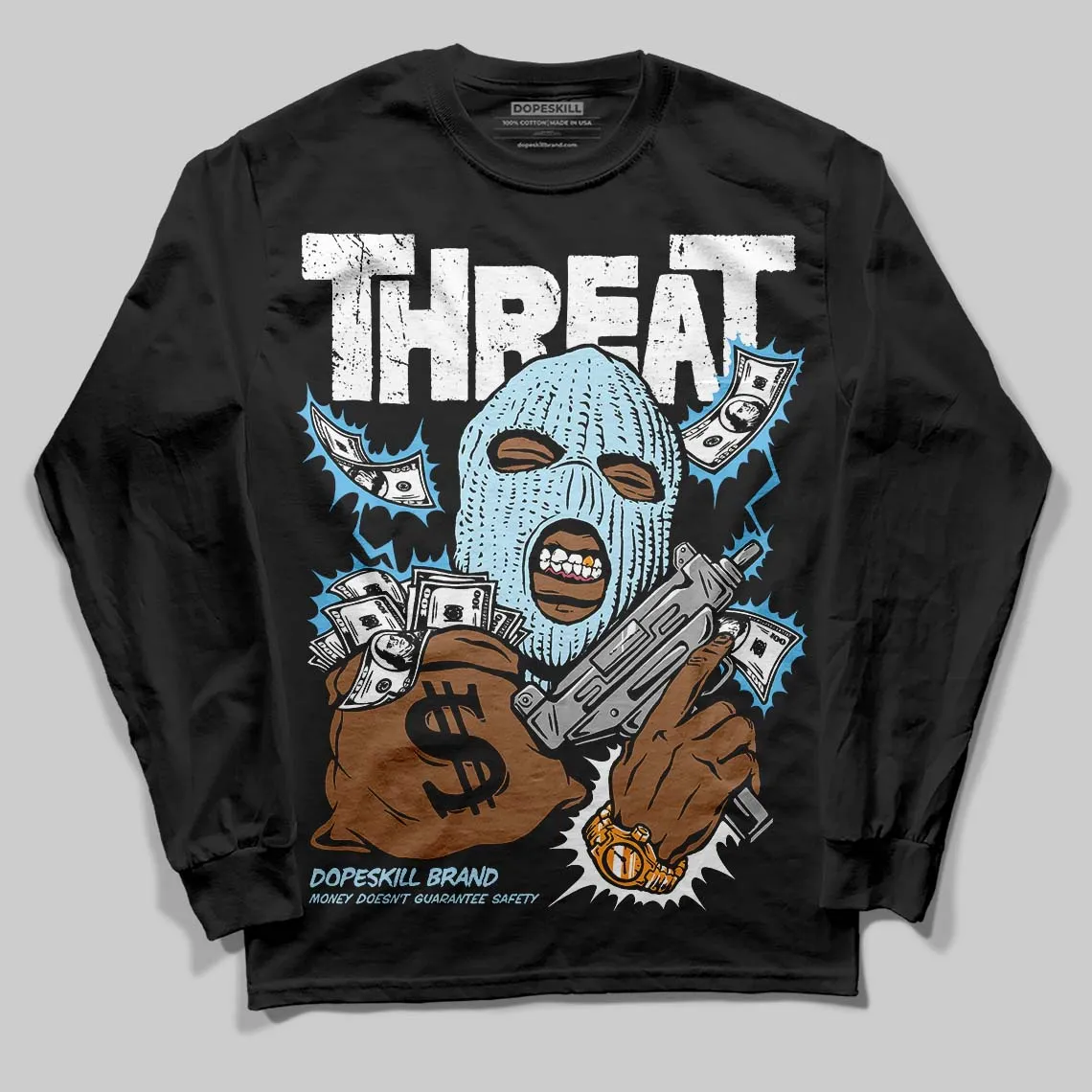 Legend Blue 11s DopeSkill Long Sleeve T-Shirt Under Threat Graphic sold by DopeSkill product image thumbnail 2