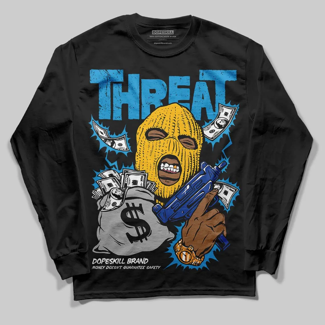 Royal Blue Collection DopeSkill Long Sleeve T-Shirt Under Threat Graphic sold by DopeSkill product image thumbnail 2