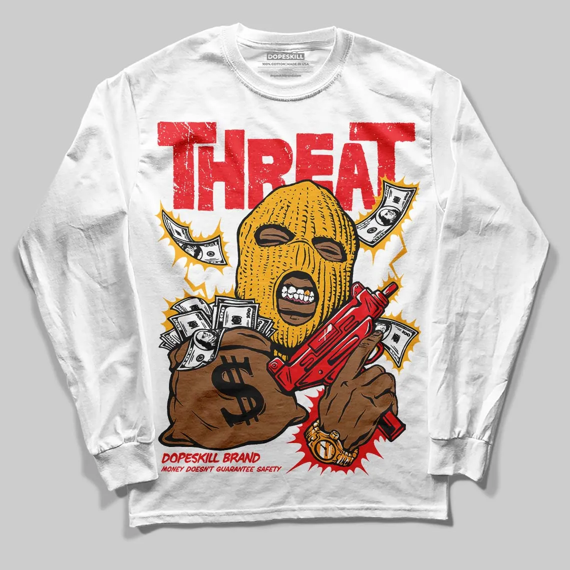 Red Collection DopeSkill Long Sleeve T-Shirt Under Threat Graphic sold by DopeSkill product image thumbnail 2