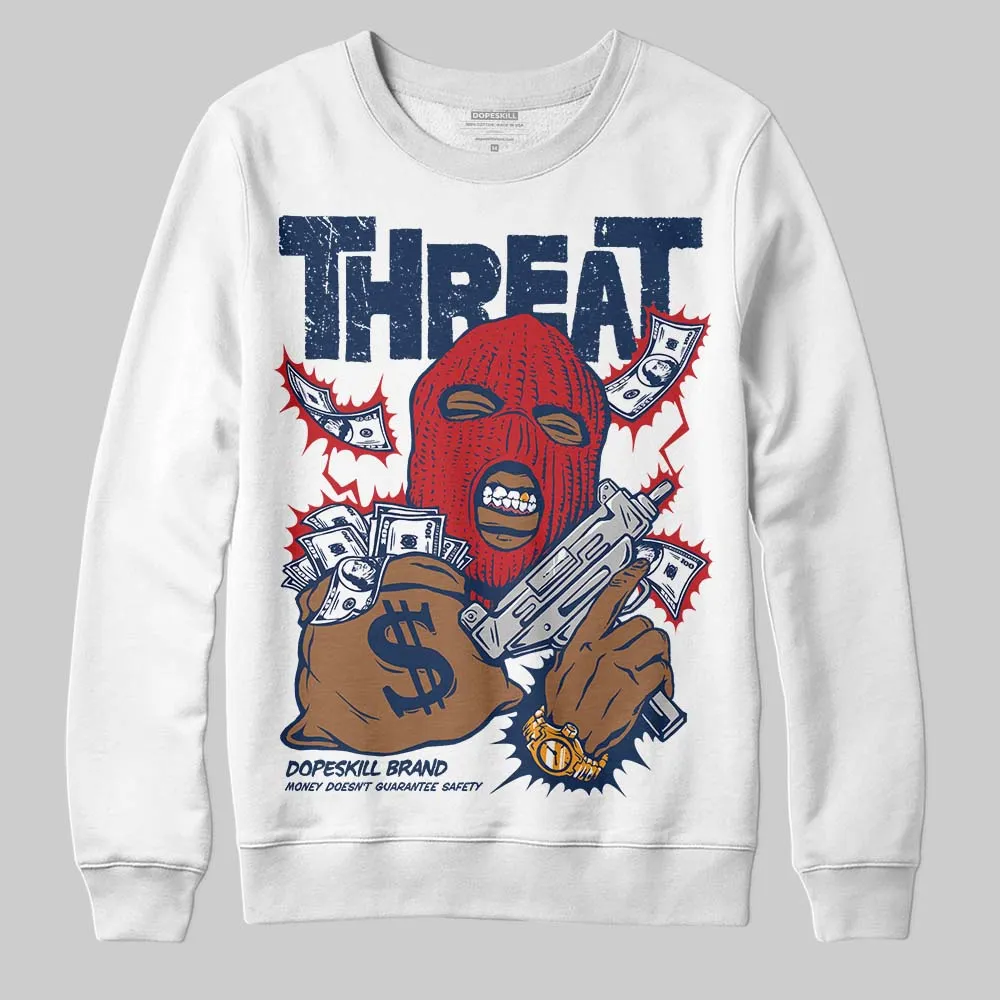 Summit White Navy 4s DopeSkill Sweatshirt Under Threat Graphic sold by DopeSkill