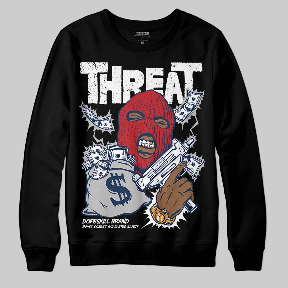 Summit White Navy 4s DopeSkill Sweatshirt Under Threat Graphic sold by DopeSkill product image thumbnail 2