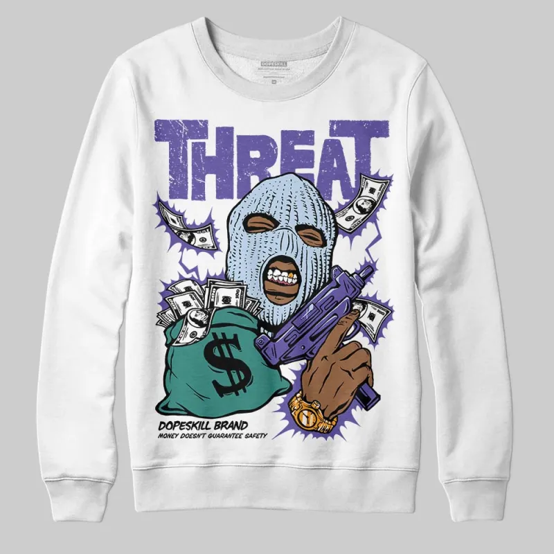 Grape 5s DopeSkill Sweatshirt Under Threat Graphic sold by DopeSkill