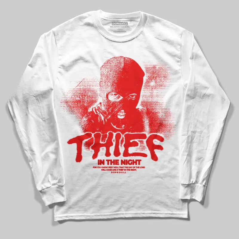 Cherry 11s DopeSkill Long Sleeve T-Shirt Thief In The Night Graphic sold by DopeSkill