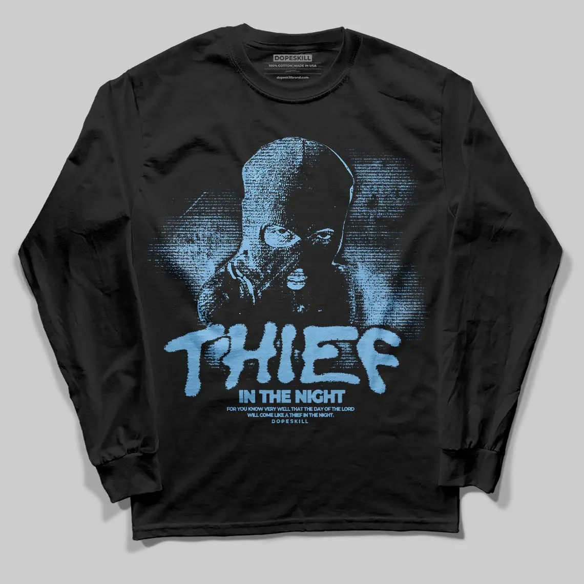 University Blue Collection DopeSkill Long Sleeve T-Shirt Thief In The Night Graphic sold by DopeSkill product image thumbnail 2