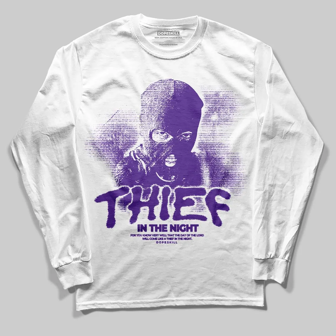 PURPLE Collection DopeSkill Long Sleeve T-Shirt Thief In The Night Graphic sold by DopeSkill product image thumbnail 2